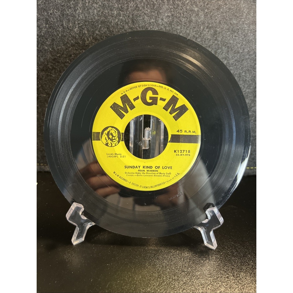 FRAN WARREN -DON'T LET IT BREAK YOUR HEART/SUNDAY KIND of LOVE 45 MGM K12718